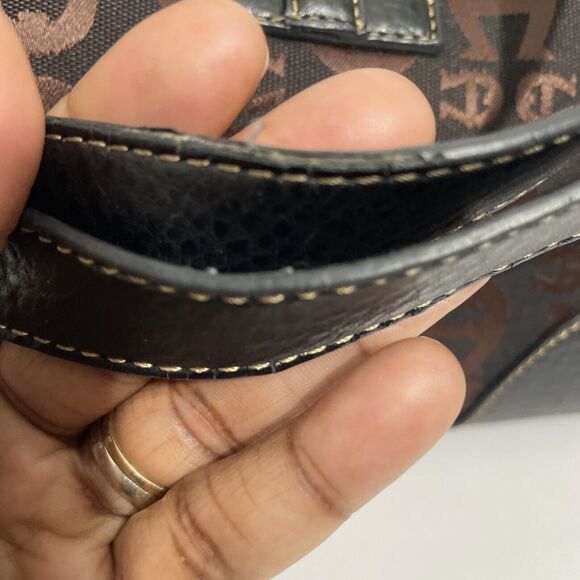 ETIENNE AIGNER Handbag: Brown Canvas Signature Logo Collection - Picture 6 of 16